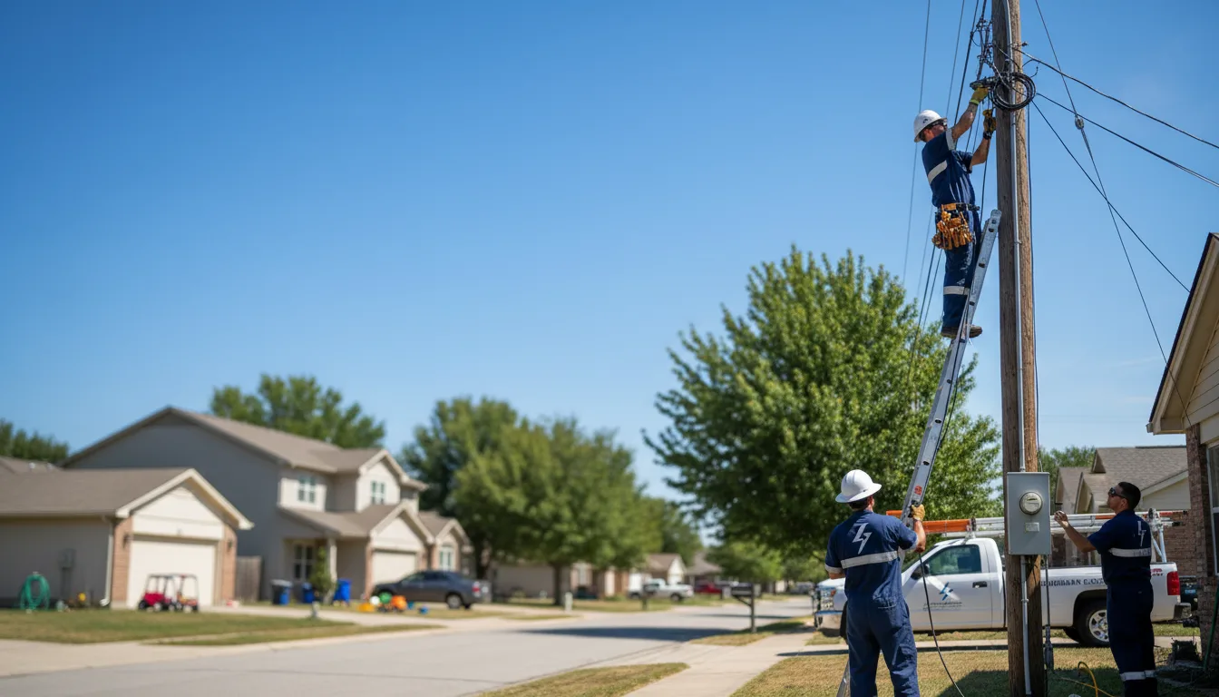 Residential electrician providing installation services in Lipscomb, TX
